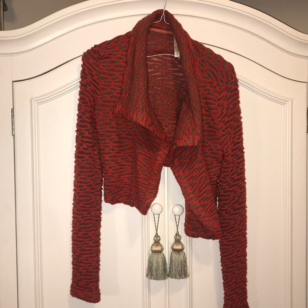 Brown & shrimp-colored jacket